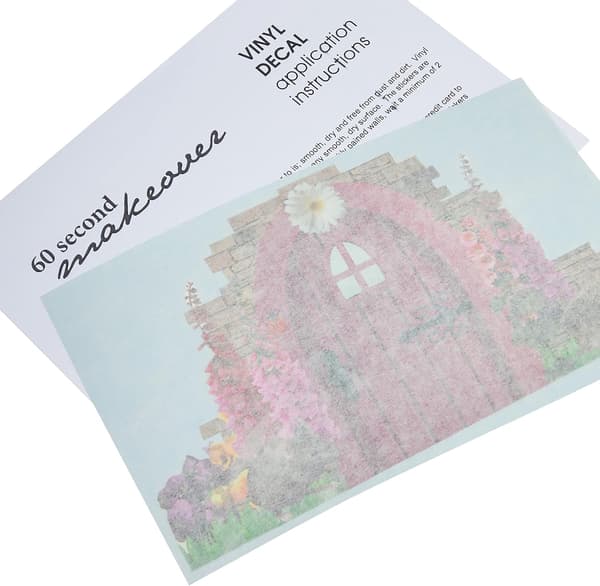 Fuld Farve Lilla Fe Pixie Dør Vægsticker Dekal Fingerbøl Pindsvin Mus Sticker