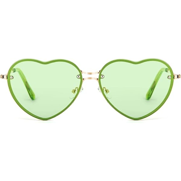 Heart Shape Sunglasses Woman Fashion Rimless Sunglasses UV400 Party Glasses