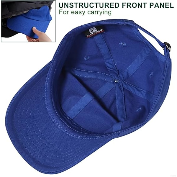 Barnas enkle baseballcaps uten struktur, vasket bomull