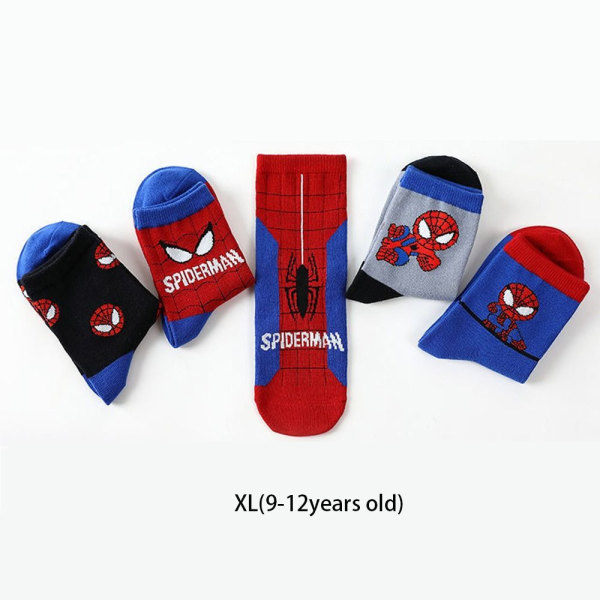 5 par Spiderman Baby Strømper XL (9-12 ÅR) XL(9-12 År) XL(9-12 Years)