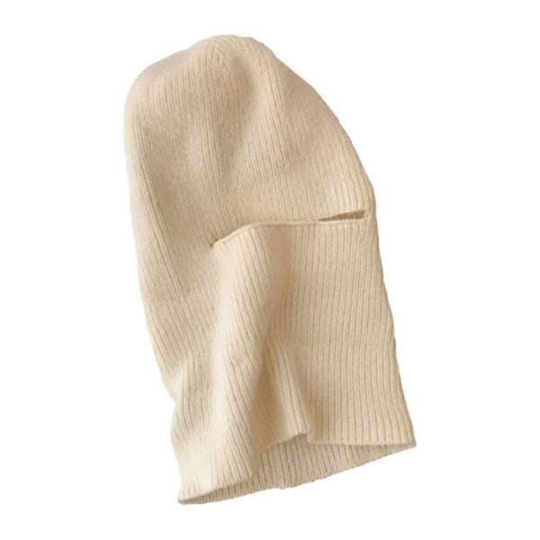 Neulottu Balaclava Hupullinen Hattu Huivi Hiihto Balaclava Pyöräily Balaclava Kauluri White