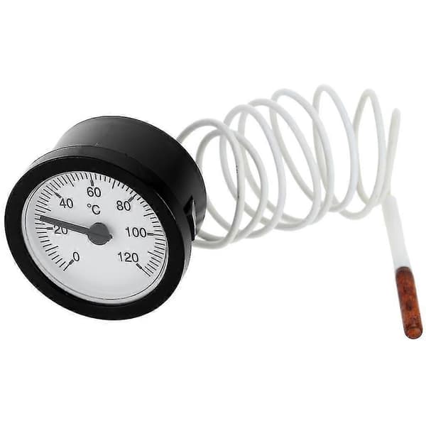 Dial Termometer Kapillær Temperaturmåler 0-120 Vand & Olie Med 1m Sensor