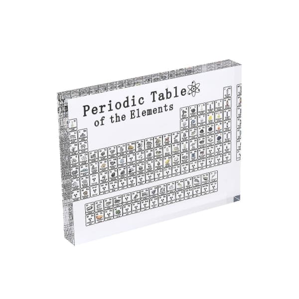 Periodisk system av elementer, akryl bordskulptur