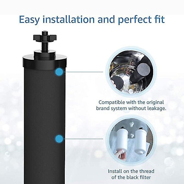 2 st kompatibla Berkey Black Natural Filter Material Vattenrening Filter Elementf-f