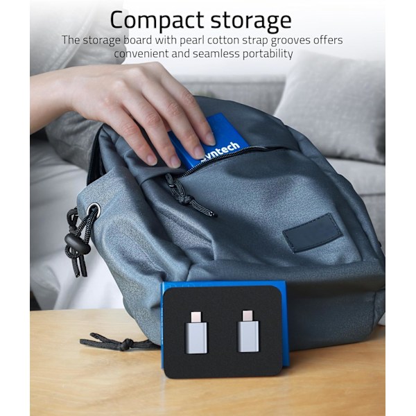 USB3.2-adapter typ-c mobiltelefon surfplatta datakabel omvandlare huvud typec hane till usb hona omvandlare Blue