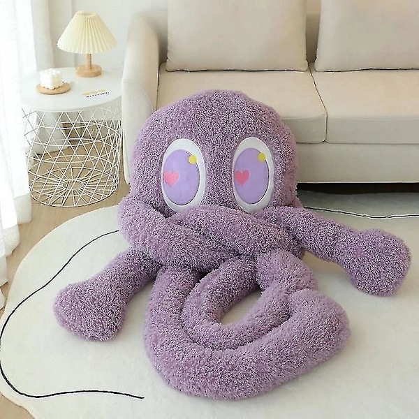 Plush Oktopus Alien Leke - Stoppet Langbeint Pute Sofa Dekor green 200cm