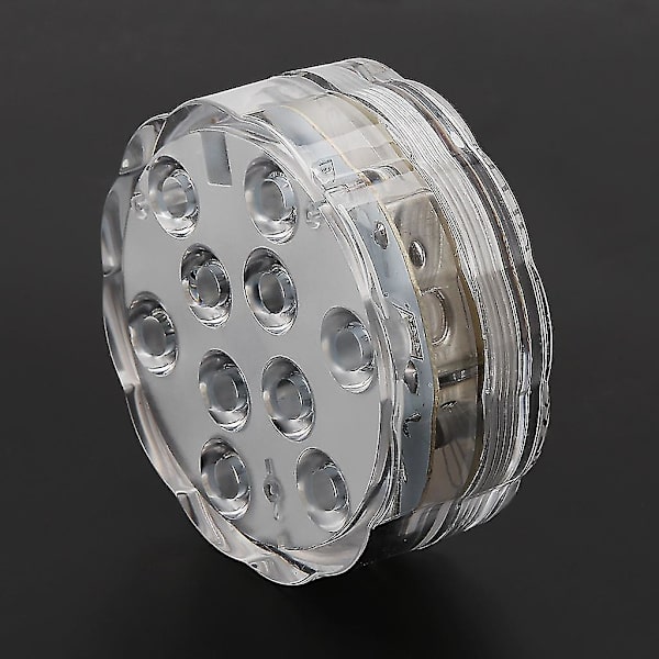 Nedsänkbar LED-lampa med fjärrkontroll Vattentät RGB Flerfärgad 10-LED L