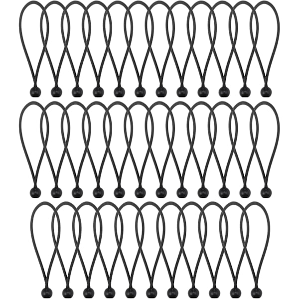35 kpl Bungee-naruja palloilla, Kestävät Kannettavat Bungee-pallo, Polypropeeni ja Lateksi Punottu Pressu Bungee-pallo Pressuille, Teltoille, Leirintään 8 Inch