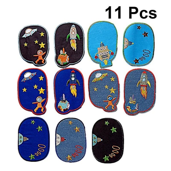 11 stk. Stof Patch