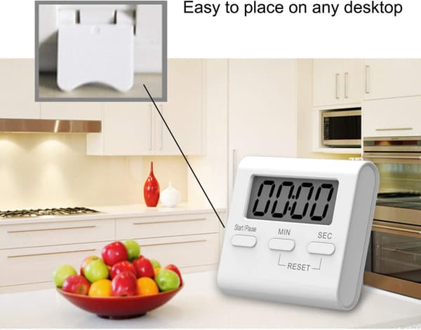 Kök Timer, Digital Kök Timer Magnetisk Nedräknings Stoppur Timer med Hög Alarm, Stor Siffra, Baksida, Hängande Hål för Matlagning, Dusch