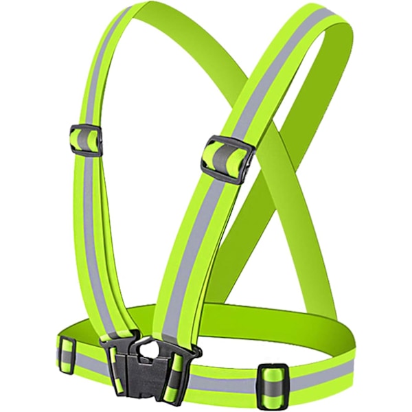 Reflective Vest Adjustable Running Safety Gear High Visibility Safety Vest High Vis Straps High Vis Belt Bike Reflective Belt Night Walking Accessorie