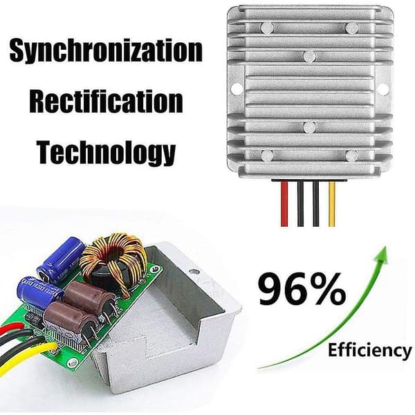 DC 24V til 48V 5A 240W Regulator Strømomformer Vanntett Modul Transformator Egnet for Golfbil