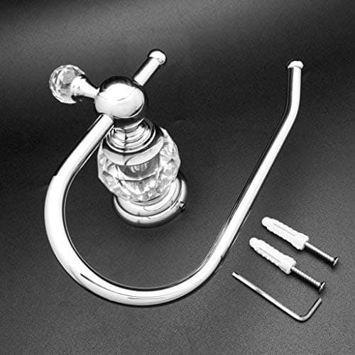 Crystal Series Messing Toiletpapirholder, Poleret Krom