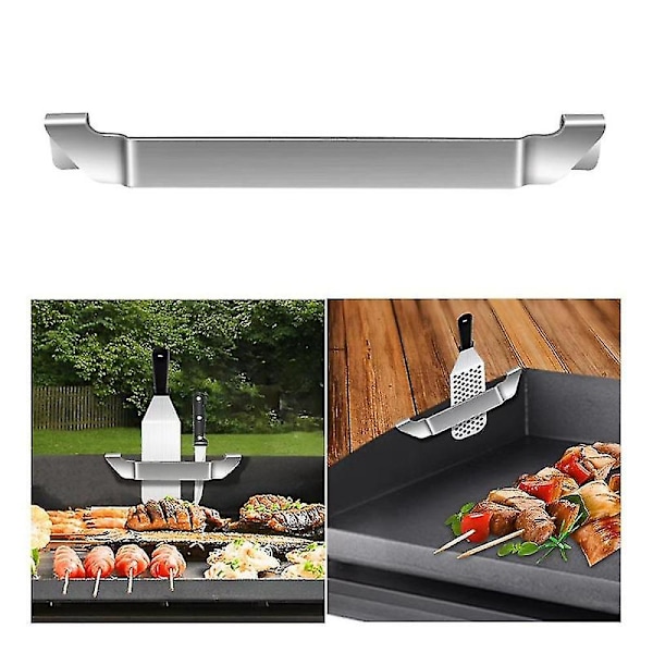 Rustfrit Stål Griddle Spatelholder, Grillværktøjs Holder G