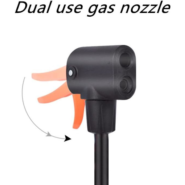 Sykkelpumpe Mini Bærbar Fotpumpe med Trykkmåler for Alle Ventiler AV/DV/SV Gulvpumpe Egnet for MTB Trekking Sykler