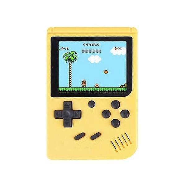 Inbyggd Retro Spelkonsol med 500 Klassiska Spel - Perfekt Present till Barn yellow