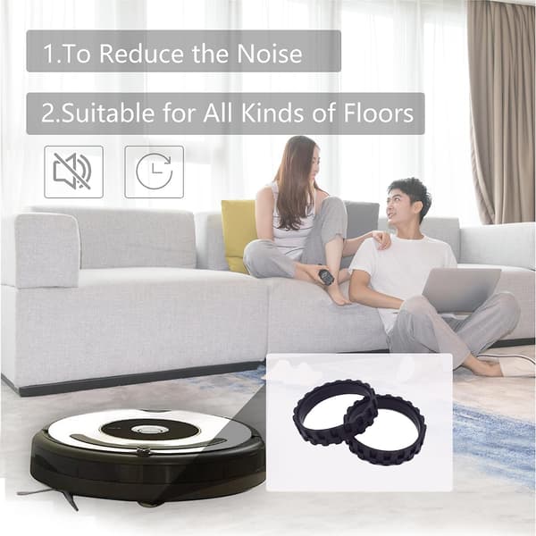 1 par Universal Hjul Dæk Sweeper Anti Slip Til Irobot Til Roomba Serie