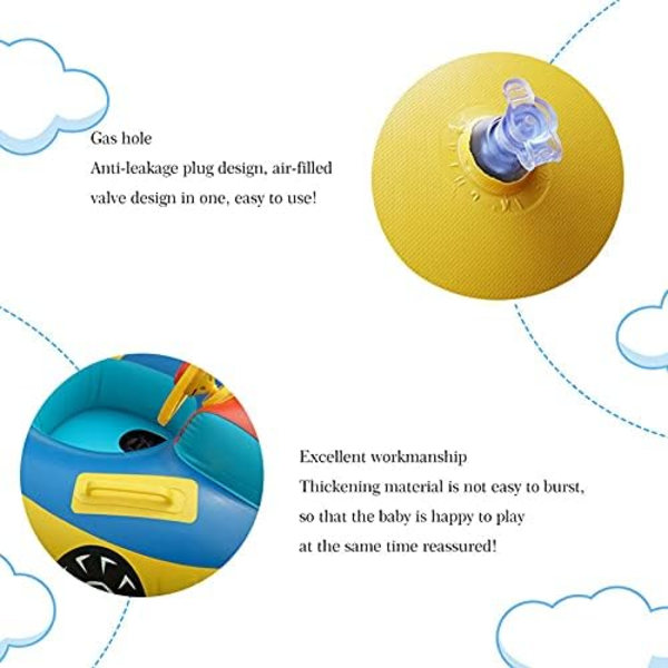 Børne Oppustelig Pool Flyde Swimming Float Sæde Båd Sød Bil Baby Floatie Sikker Sæde Swimming Ring