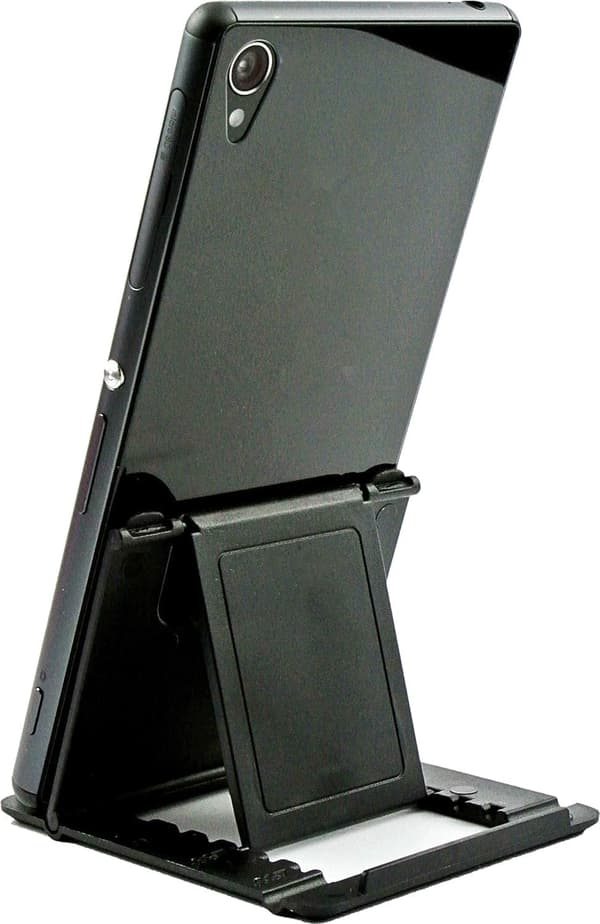 Mobiltelefonstativ, Universal Foldbar Tablettstativ Multi-vinkel Lomme Stativ Holder for Mobil eRead (Svart)