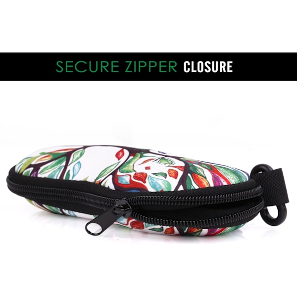 Briller Etui, Blød Lynlås Neoprene Solbriller Pung Beskyttende Briller Etui Taske med Klip til Mænd og Kvinder C