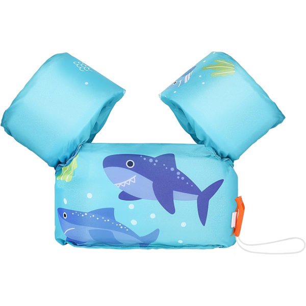 Barnens simväst med flytande ärmar och vingar, småbarns vatteninlärning simträningsutrustning (2-pack)