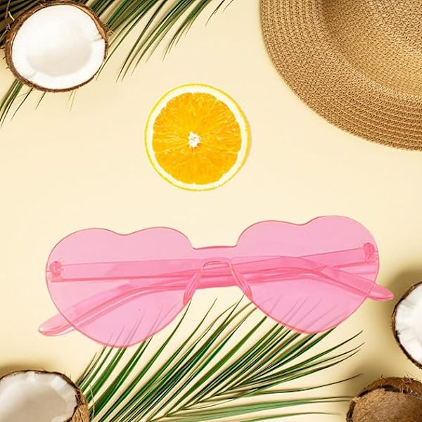 3 Paria Sydämen Muotoisia Aurinkolaseja Naisille Muodikkaat Kehyksettömät Aurinkolasit Vintage Rakkaus Sydän Aurinkolasit Vaaleanpunaisille Silmälaseille Ostosrannalle Ulkoilutapahtumaan Pink