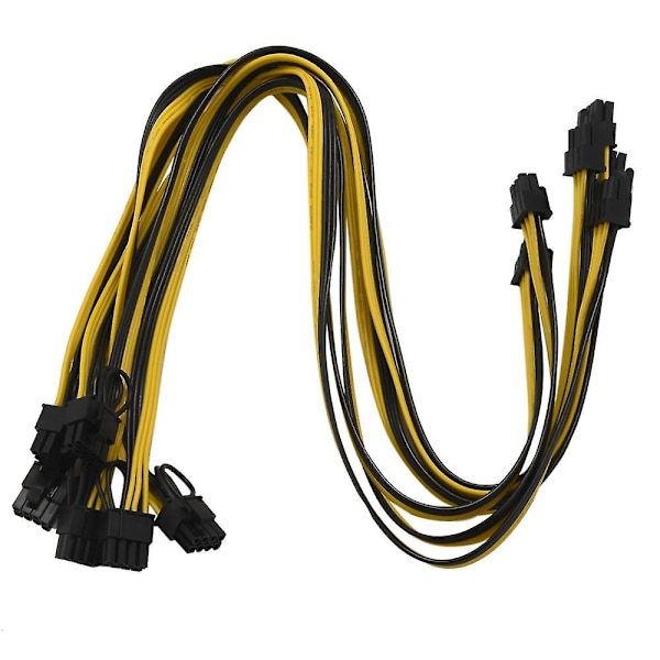6-polet Han til 8(6+2) polet Han PCIe Adapter Strømkabel Server Pci