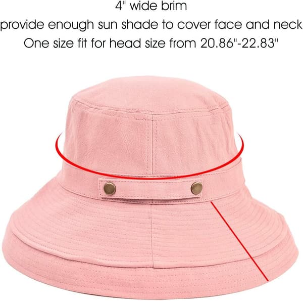 Naisten aurinkolakki One Size Button Decoration-pink