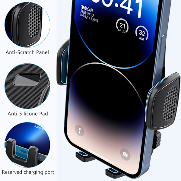 Ny mobiltelefonhållare för bil, sugkopp bil mittkonsol instrumentbräda universell navigering fast stöd fäste