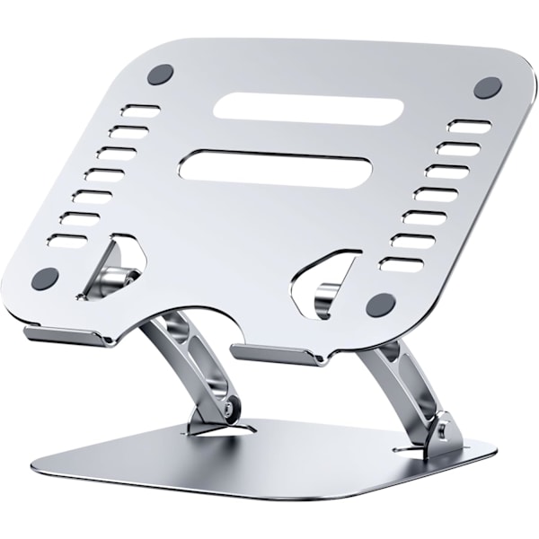 Laptopstativ, Ergonomiskt justerbart datorstativ för skrivbord, Aluminium hopfällbart för MacBook, Dell, HP, Lenovo, Alla bärbara datorer