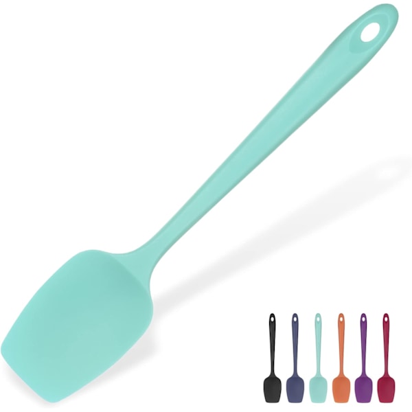 315℃ Värmebeständig Flexibel Sömlös Gummispatel, Bakning Matlagning Silikon Köksredskap för Non-Stick Köksartiklar Blandning Omröring Skrapning (29cm, Aqua Sky)