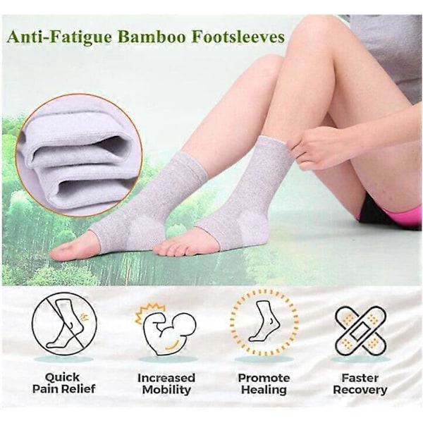 Onecompression Bamboo Jalkaholkkien, Kompressio Bamboo Sukkien, Bamboo Jalkaholkkien 1pcs