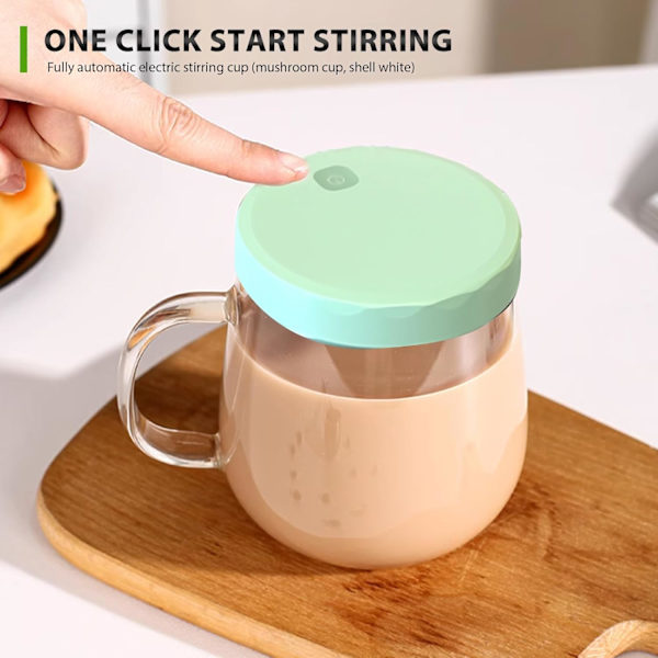 400 ml, Elektrisk Blandningskopp, Hög Borosilikatglas, Bärbara Kaffe Muggar för Kaffe, Mjölk, Proteinpulver