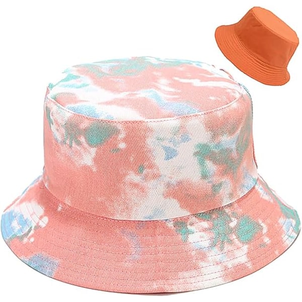 Cute Bucket Hat Beach Fisherman Hats for Women, Reversible Double-Side-Wear