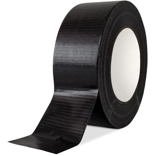 Rulle Sort Gaffatape, 48mm x 45M, Stærk Gaffatape Heavy Duty Klæbebånd, Super Klæbrig Og Vandafvisende