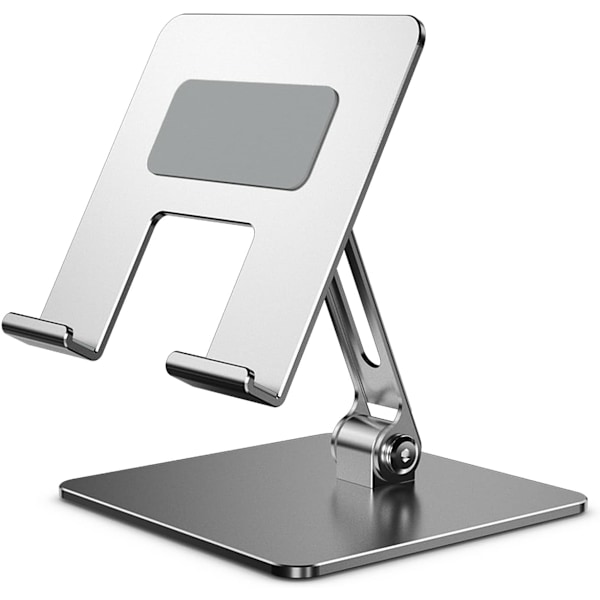 Tabletin teline, säädettävä, taitettava, alumiinia, iPad Pro:lle ja muille 4,9–12,9 tuuman laitteille