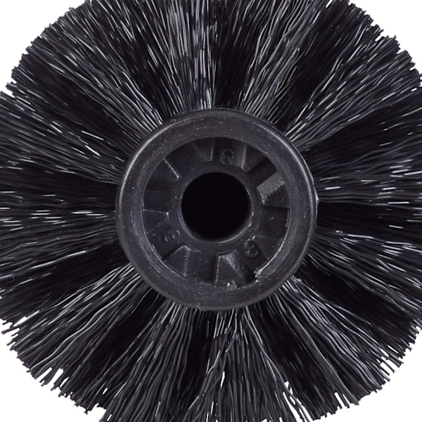 Toiletsbørstehoved i sæt af 5, løse toiletbørster 9,5 mm gevind, udskiftningsbørstehoved diameter 9 x 7 cm black