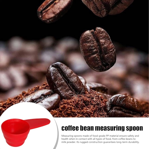 Kaffe Mätssked | Mätssked Skala | Kaffe Sked Mått, Cafe Mått Skopor, Malet Kaffe Sked (Röd)
