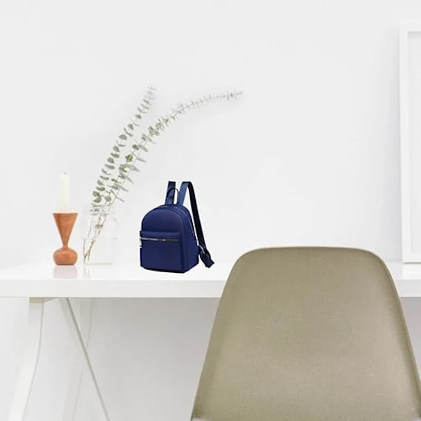 Mini förvaringsryggsäck, trendig och avslappnad, justerbar axelrem, axelväska Blue