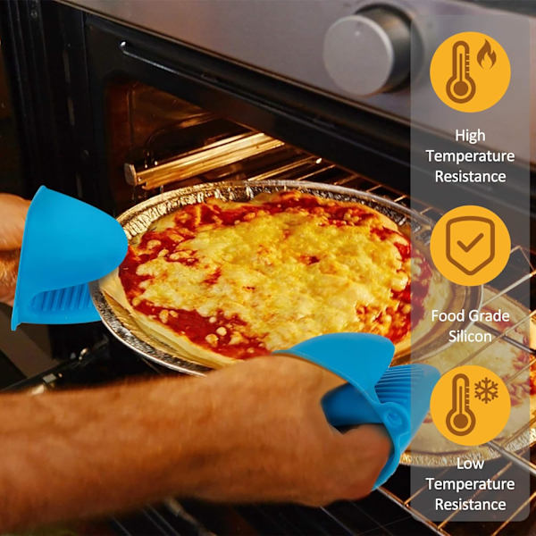 Grytlappar Grepp Vante Värmebeständig Nyp Finger Protector för Kök Matlagning Bakning 3 Par (3 Färger)