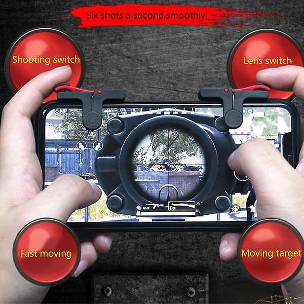1 Sæt Mobilspil Controller Gamepad Trigger Sigte Knap Joystick Til Telefon