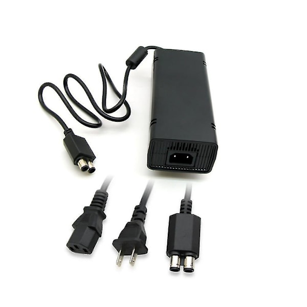 Strømadapter med ladekabel kompatibel med Xbox 360, Slim Host, 100-240v Universal lader