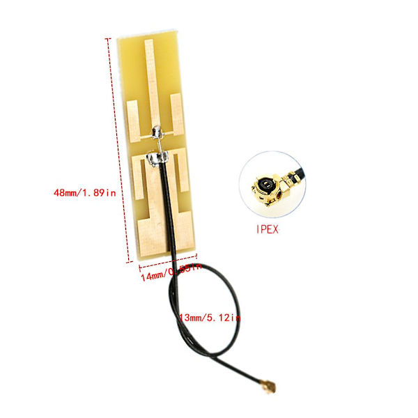 2,4 GHz/5,8 GHz Dubbelbandsantenn 8dbi Hög Vinst Intern PCB-antenn för Wifi-router