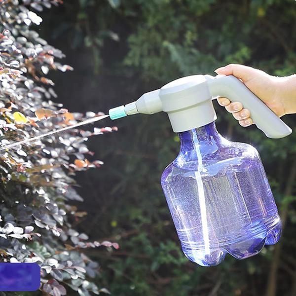 Elektrisk sprayflaska växtförstörare, 3L uppladdningsbar elektrisk sprayflaska med justerbar pip förlängt munstycke för trädgårdsskötsel, gödsling, rengöring