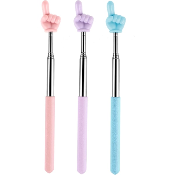3 st teleskopiska lärarpekare Mini hopfällbar lärarpekare Stick utdragbar handpekare Fingerpekare Stick för lärare Klassrum Lärare Hjälpmedel