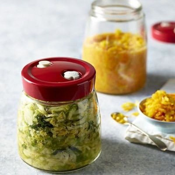 Fermenteringsburk med luftutsläppsventil 1L – Automatisk ventil för att släppa ut uppbyggda gaser