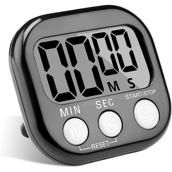 Magnetisk Timer, Digital Timer med Høj Alarm til Børn, Tidstager med Stativ til Studie, Arbejde, Træning, Madlavning