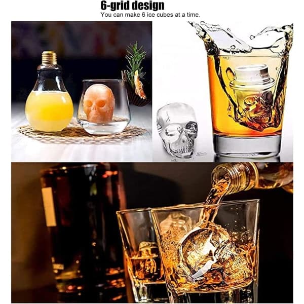 Pack Skull Ice Fat, Silikon 3D Ghost Face Dagliga Nödvändigheter Is