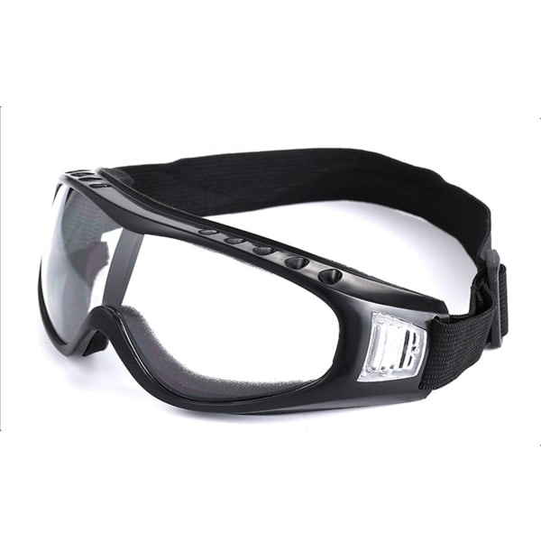 Svarte Skibriller med Klart Glass MC MX Moped Briller svart