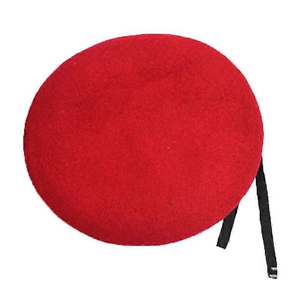 Herr Dam Soldat Basker Hatt Uniform Fransk Stil Militär Armé Ullmössa Red - Wool